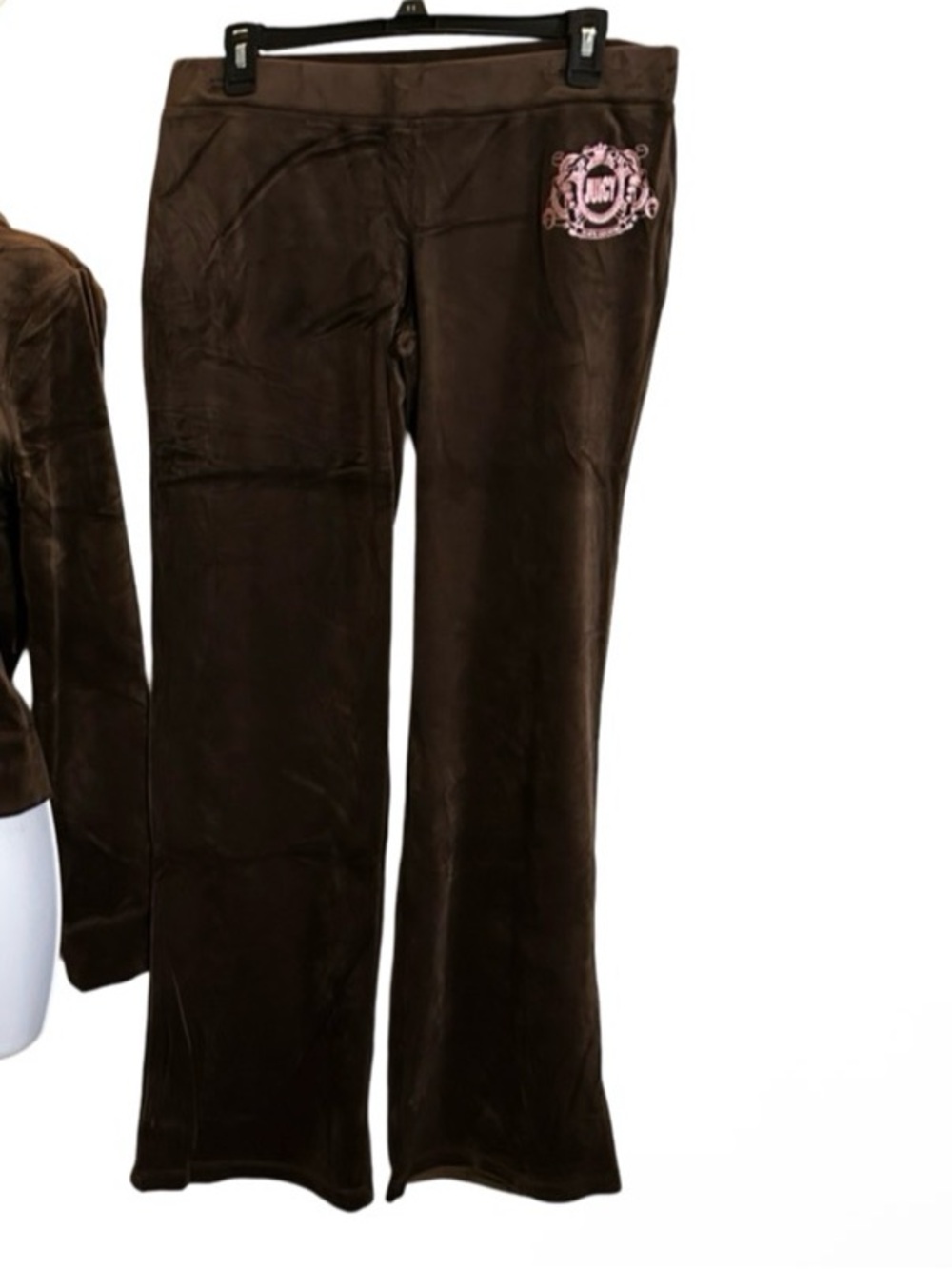 JUICY COUTURE BROWN SUGAR & PINK GLITTER
BLING VELOUR TRACKSUIT *PANTS* NWT